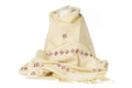 Avorio Fiorito – Pure Wool Hand-Embroidered Shawl